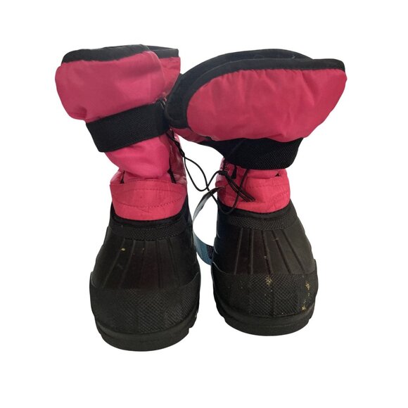 Crane Kids Size 13 Pink Black Adjustable Hook Loop Strap Insulated Winter Snow B - Picture 1 of 7